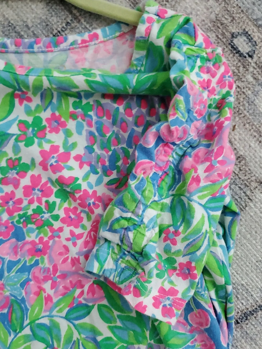 Lilly Pulitzer Girls' Mini Belden T-Shirt Dress Multi A Cherry On Top SzS (4-5)